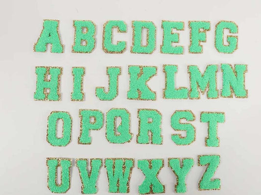 Green Chenille Letters