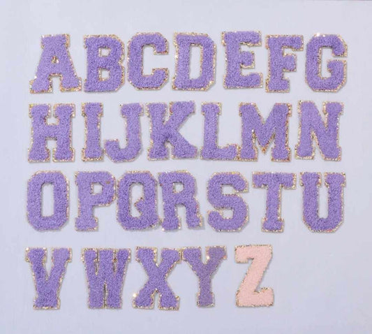 Purple Chenille Letter Patch
