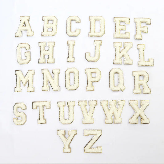 5.5cm White Chenille Letters